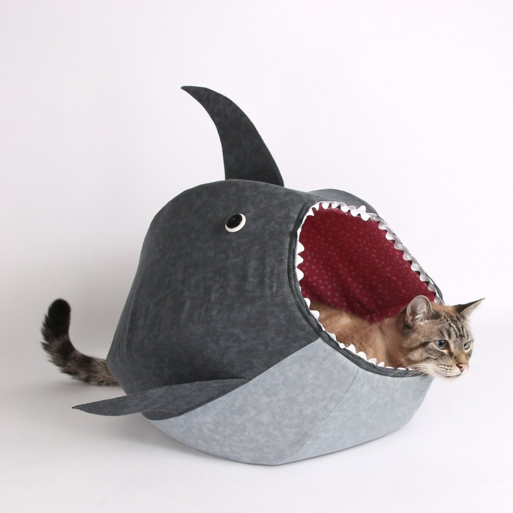 Shark cat bed shops