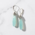 Beachy Blue Aqua Chalcedony Earrings