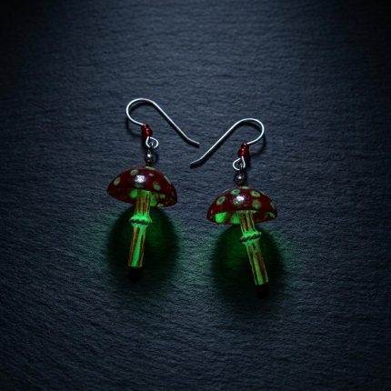 Bioluminescent Mushroom Earrings 1