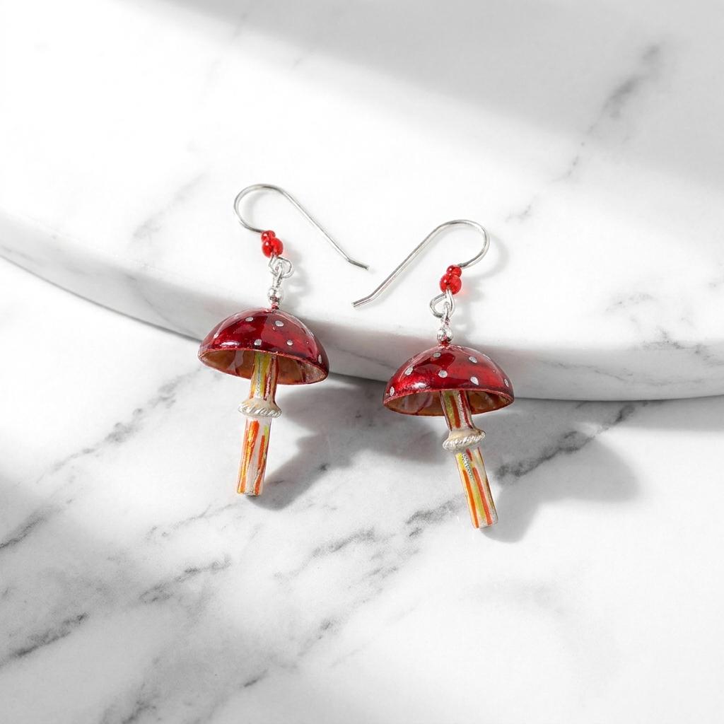 Bioluminescent Mushroom Earrings Bioluminescent Mushroom Earrings