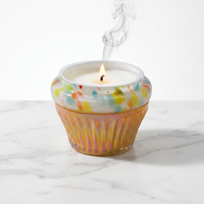 Birthday Cupcake Glass Candle 2