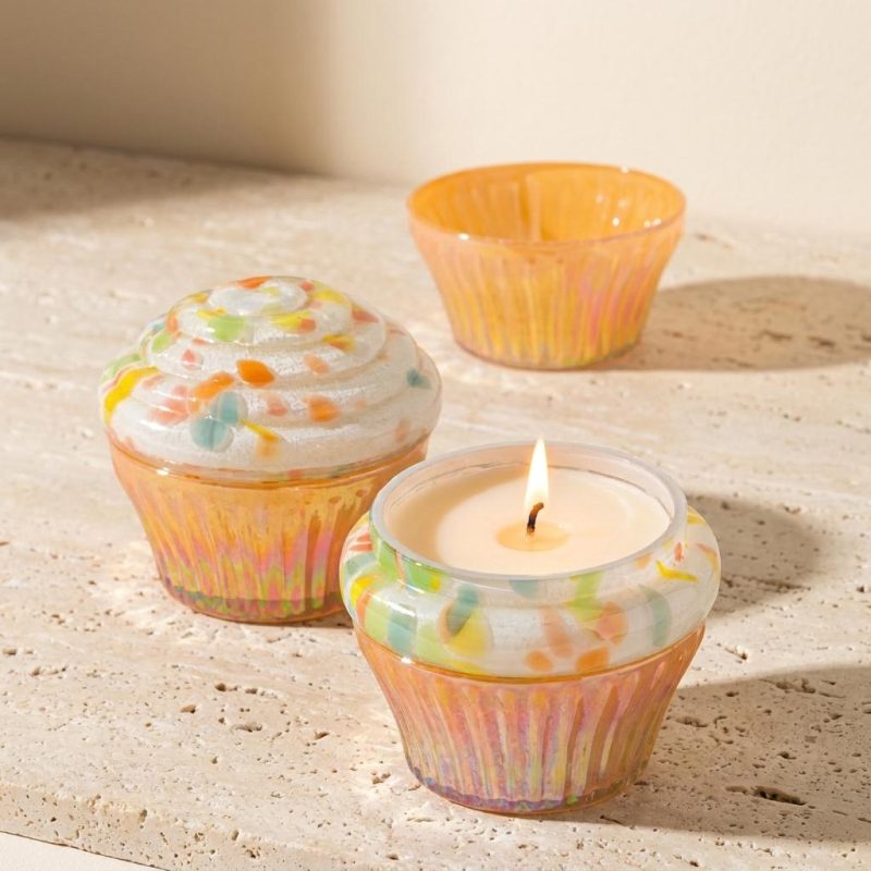 Birthday Cupcake Glass Candle
