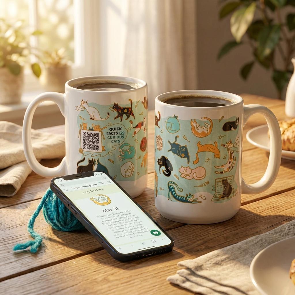 Cat Lover Interactive Qr Mug Cat Lover Interactive Qr Mug
