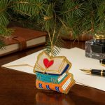 Charming Book Lovers Beaded Ornament