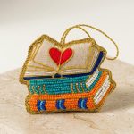 Charming Book Lovers Beaded Ornament 2