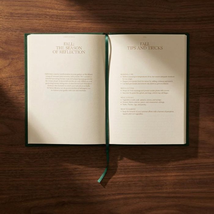 Cloth Bound Seasonal Garden Planner 4