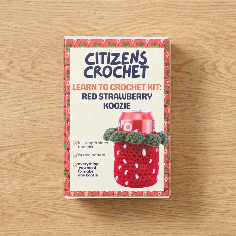 Crochet Strawberry Coozie Diy Kit 1