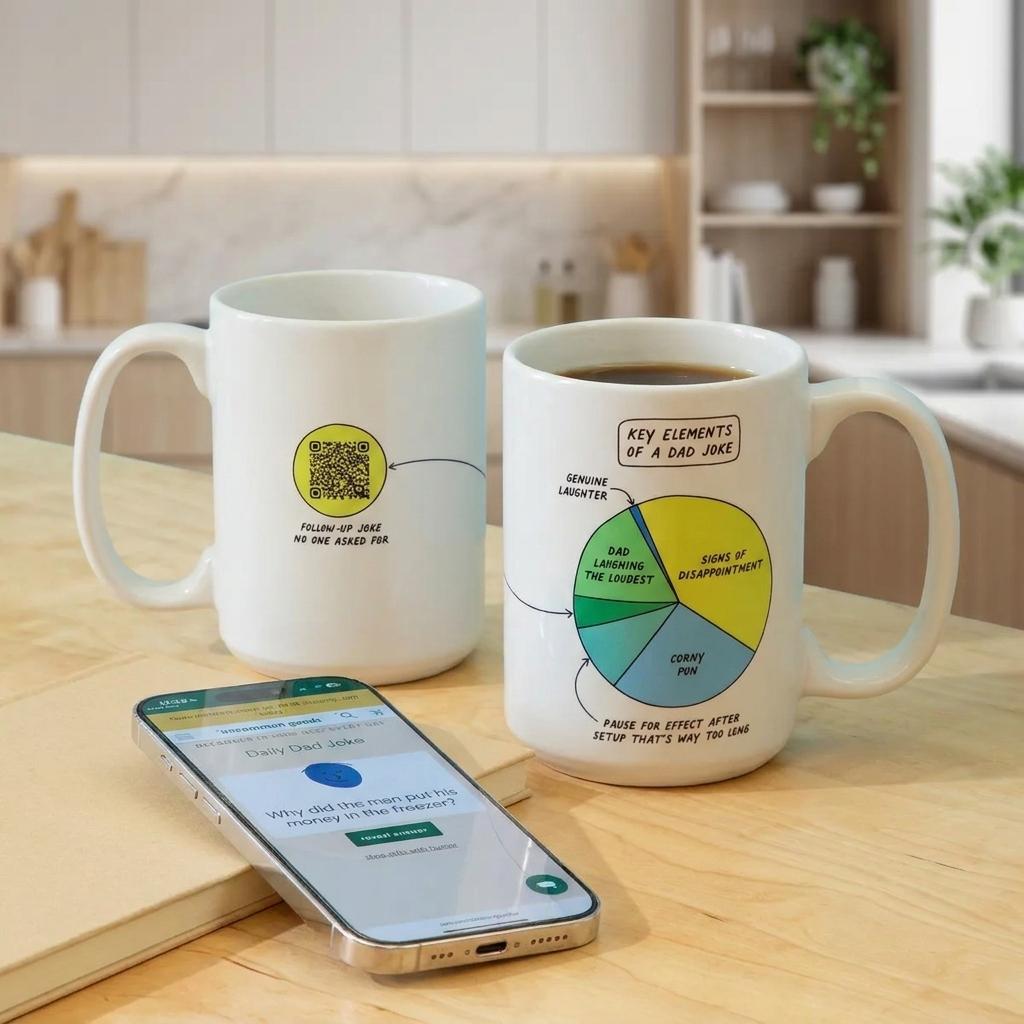 Dad Joke Every Day Interactive Qr Mug Dad Joke Every Day Interactive Qr Mug