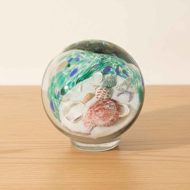 Decorative Seashell & Sand Globe