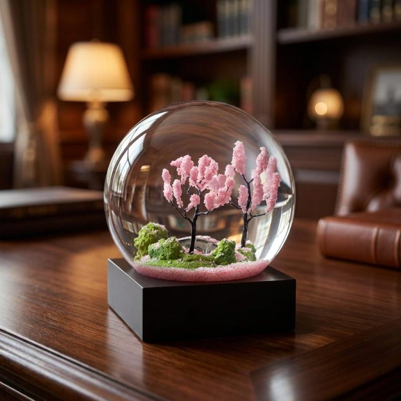 Enchanting Cherry Blossom Snow Globe