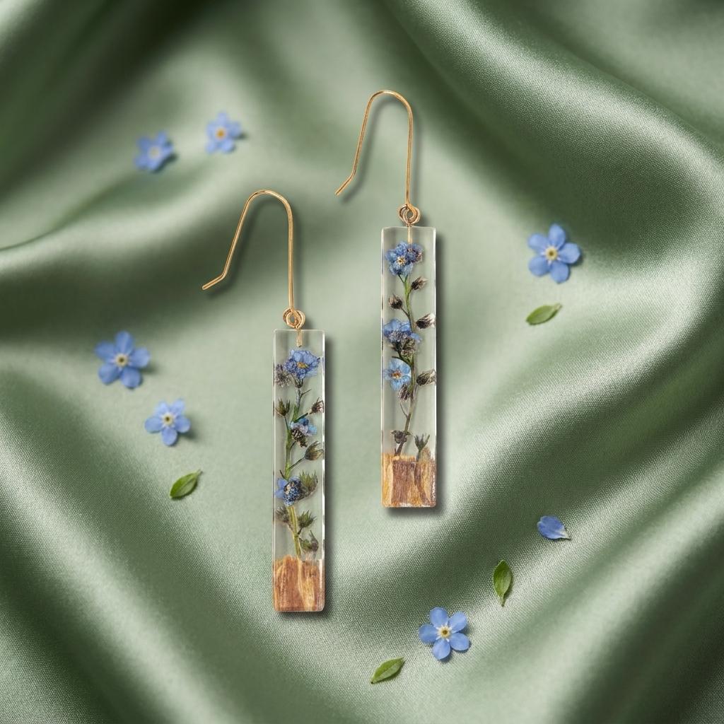 Forget-me-not Palo Santo Earrings Forget-me-not Palo Santo Earrings