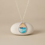 Go To Your Happy Place Sterling Silver Ocean Necklace 1