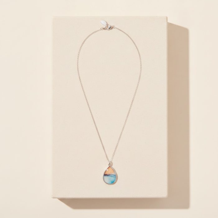 Go To Your Happy Place Sterling Silver Ocean Necklace 2