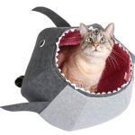 Great White Shark Cat Ball Cat Bed