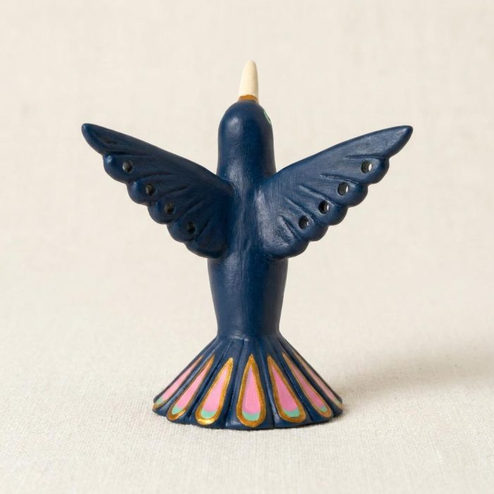 Hand Painted Ceramic Hummingbird Jewelry Holder 2
