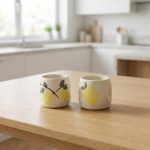 Hand-painted Ceramic Limoncello Cups - Set Of 2