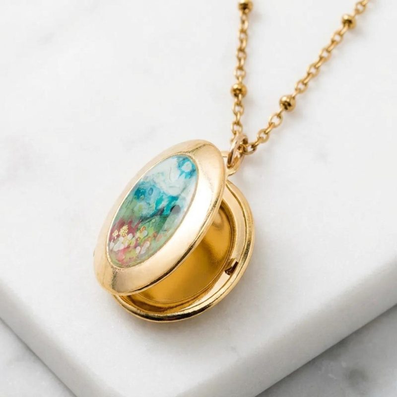 Hand-painted Landscape Locket 1