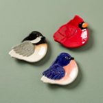 Handcrafted Ceramic Bird Dishes Set Of 3