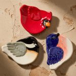 Handcrafted Ceramic Bird Dishes Set Of 3 2