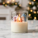 Handcrafted Snowy Cottage 3d Candle 1