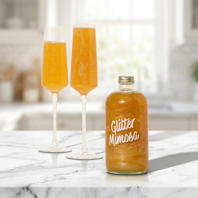Handcrafted Tangerine & Mango Glitter Mimosa Mixer