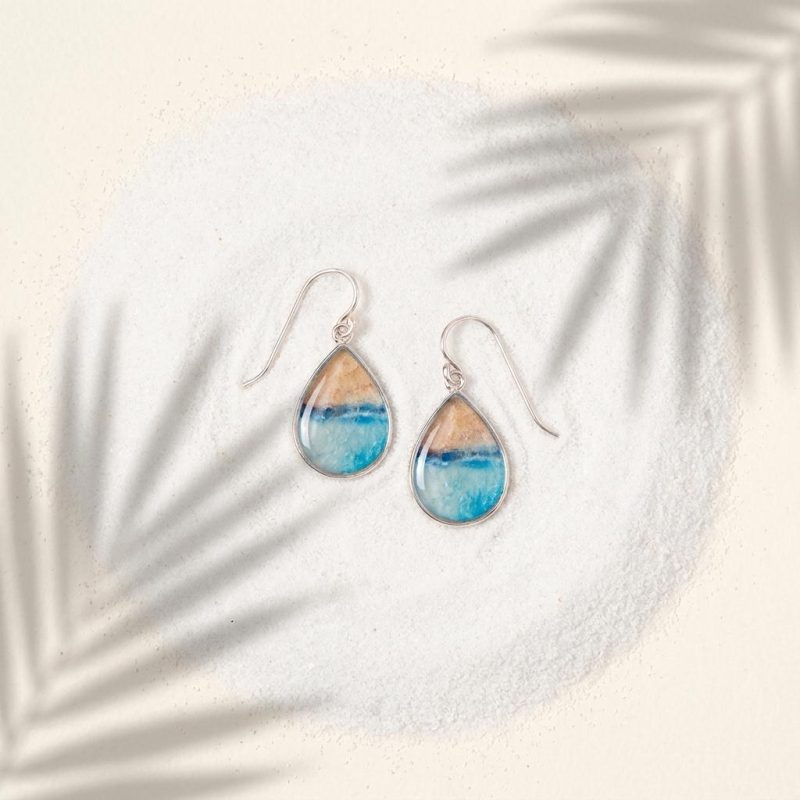 Handmade Go To Your Happy Place - Ocean Earrings 1