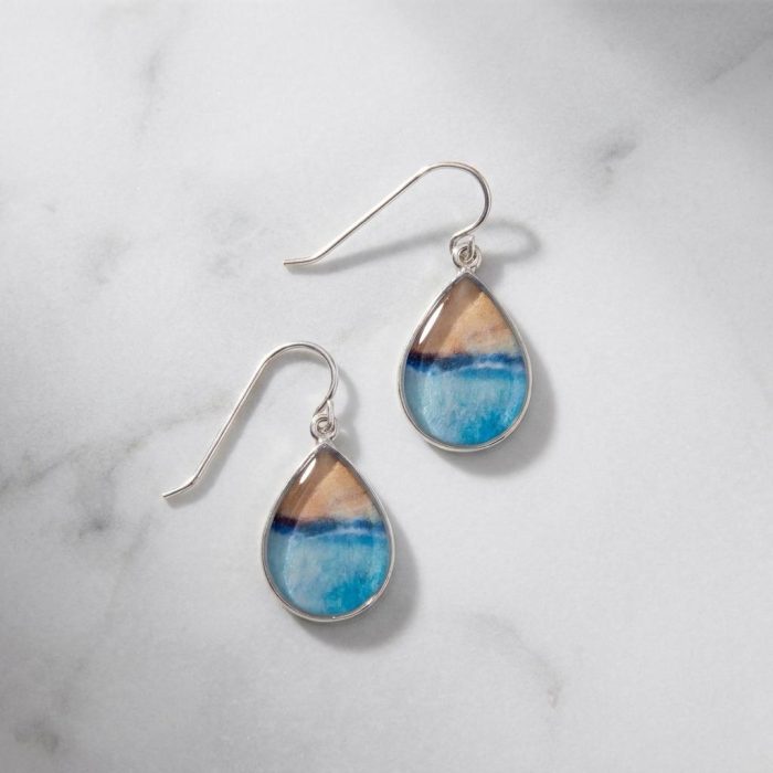 Handmade Go To Your Happy Place - Ocean Earrings 2