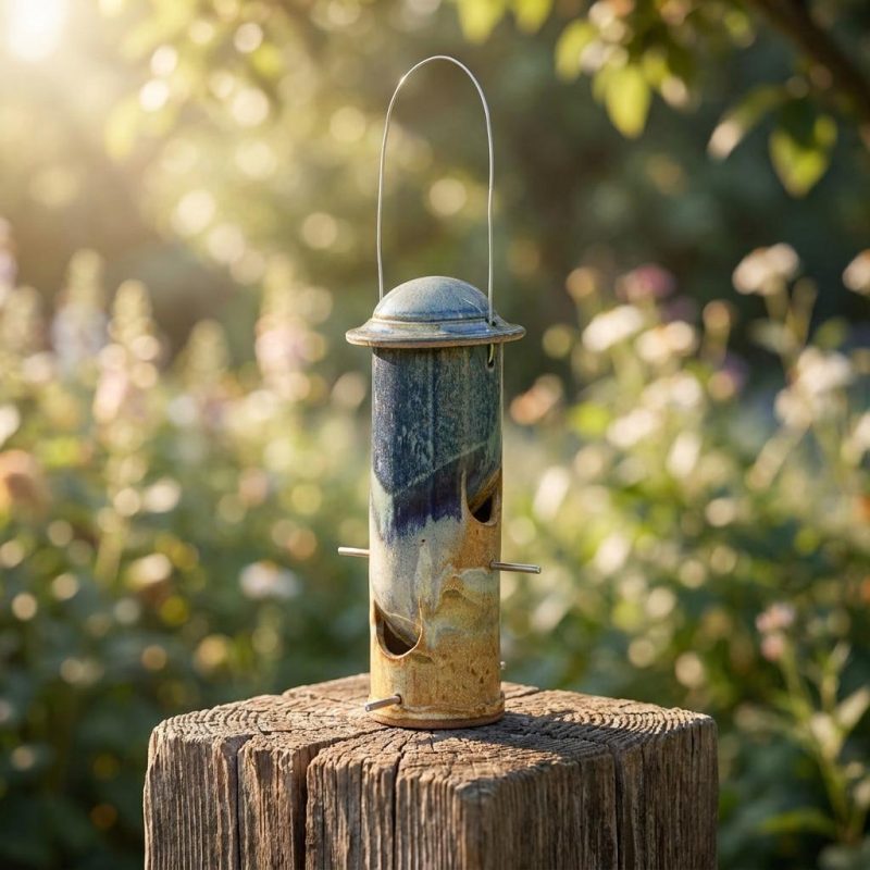 Handmade Stoneware Bird Feeder 1