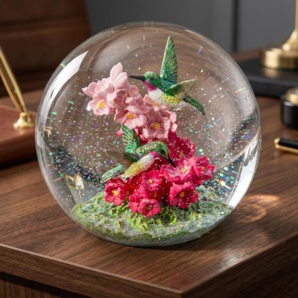 Hummingbirds In Harmony Snow Globe 1