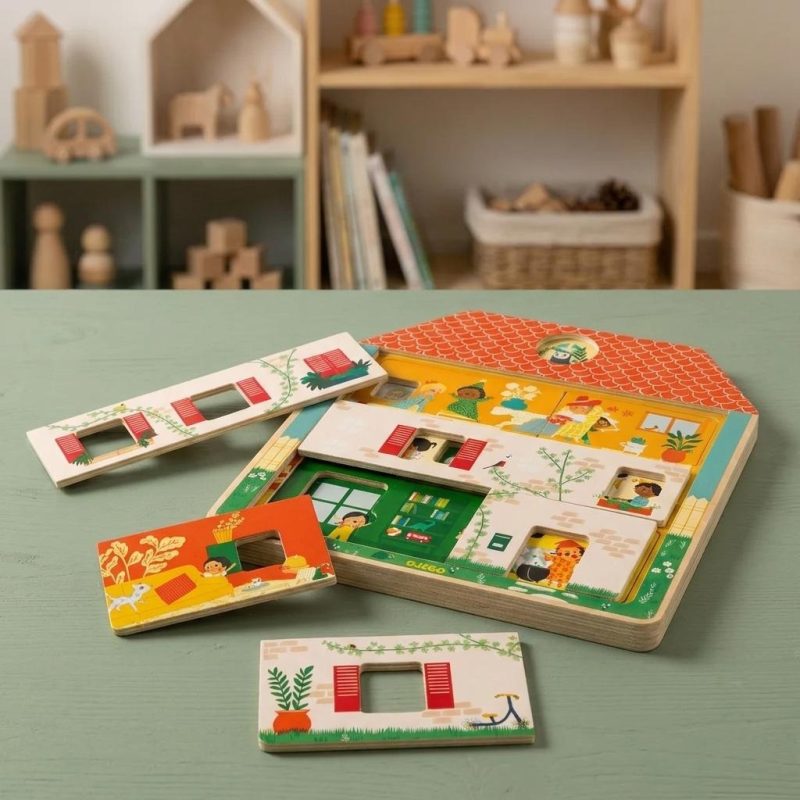 Interactive Peek Inside Layered Wooden Toddler Puzzle 1