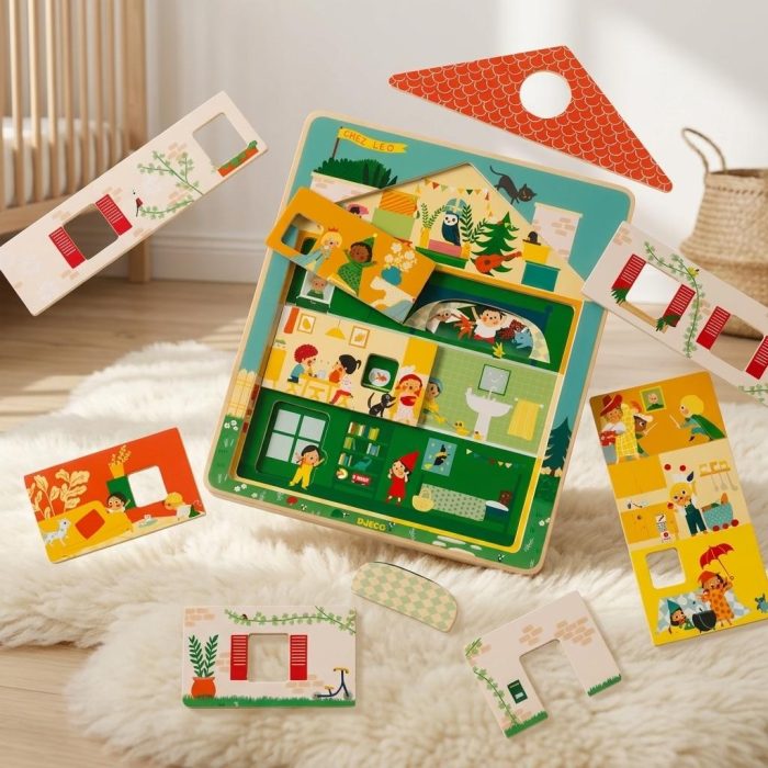 Interactive Peek Inside Layered Wooden Toddler Puzzle 2