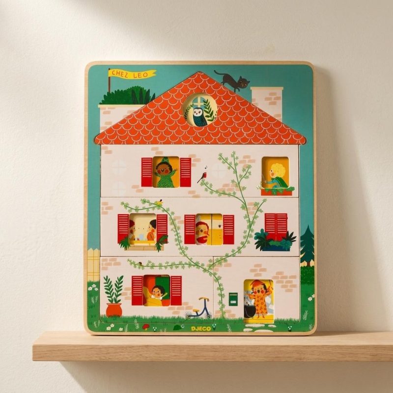 Interactive Peek Inside Layered Wooden Toddler Puzzle