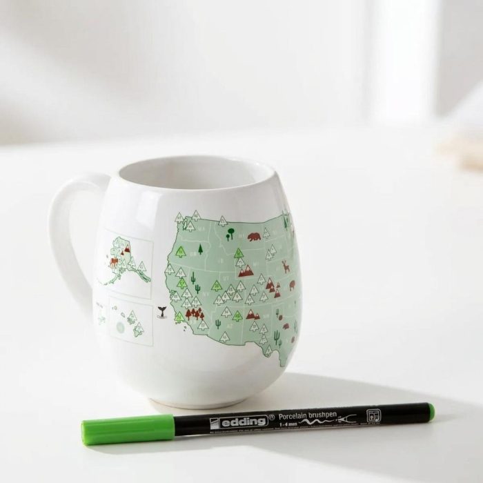 National Parks Color Map Mug 1
