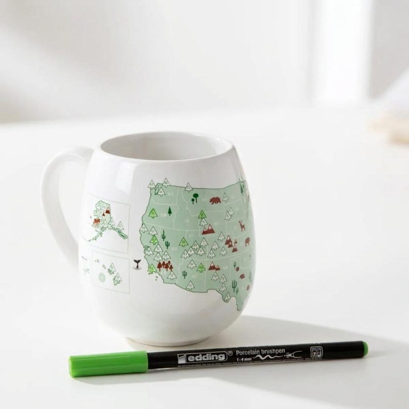 National Parks Color Map Mug 1