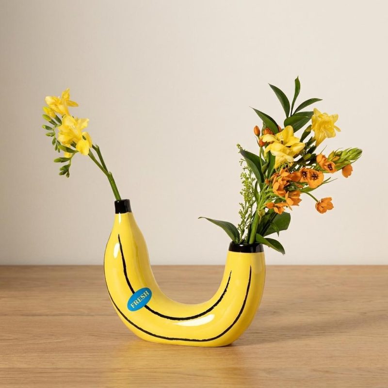 Quirky A-peeling Banana Ceramic Vase 1