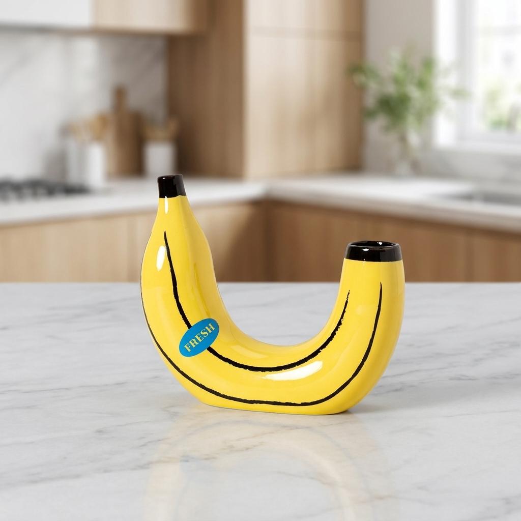 Quirky A-peeling Banana Ceramic Vase Quirky A-peeling Banana Ceramic Vase