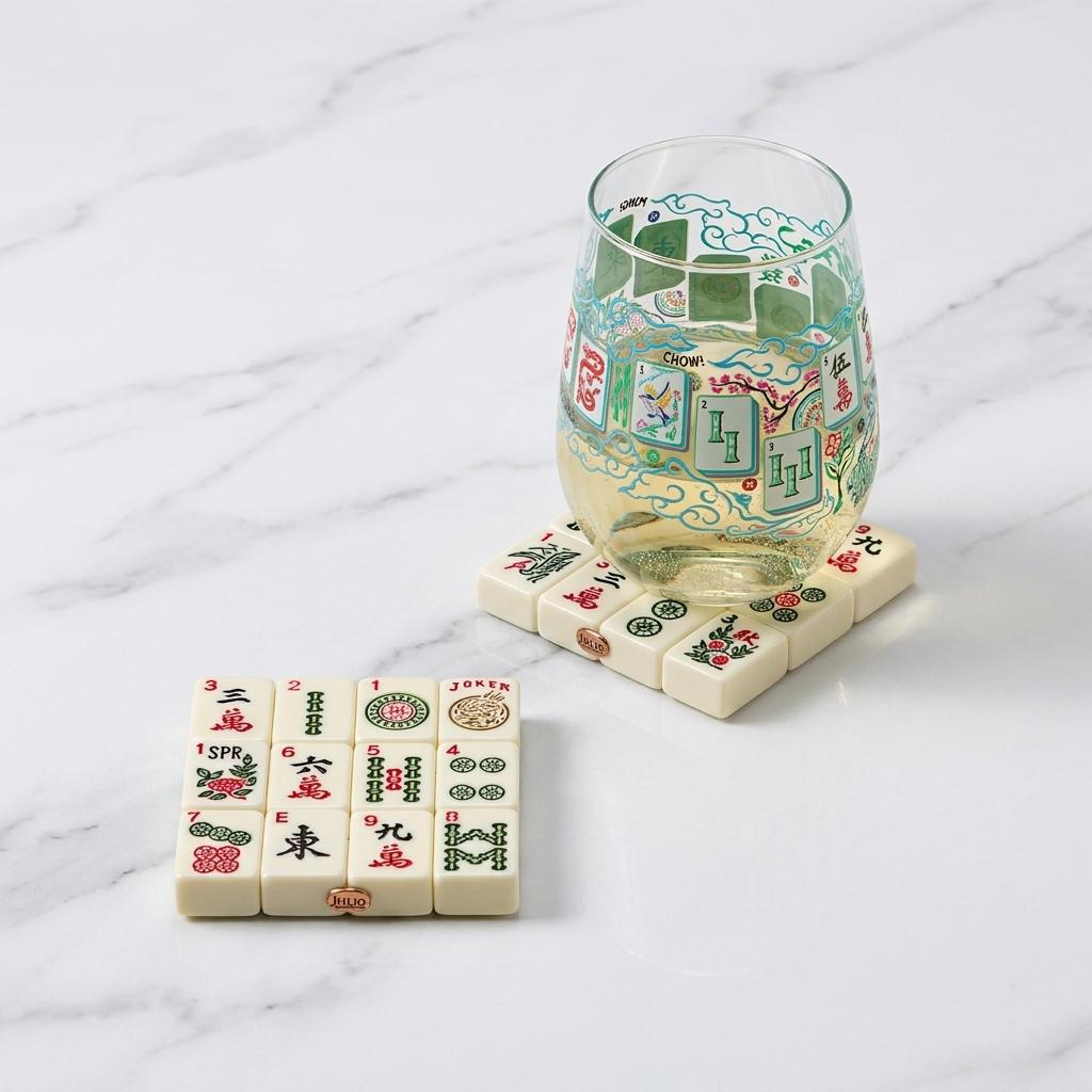 Repurposed Mahjong Tile Coasters Repurposed Mahjong Tile Coasters