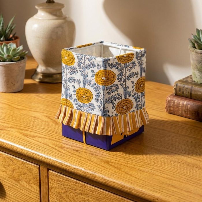 Ruffled Fabric Tissue Box Cover 3