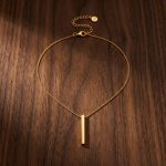 Sliced Raw Diamond Bar Necklace 1