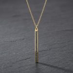 Sliced Raw Diamond Bar Necklace