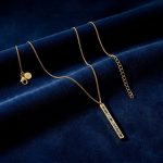 Sliced Raw Diamond Bar Necklace 2