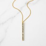 Sliced Raw Diamond Bar Necklace 3