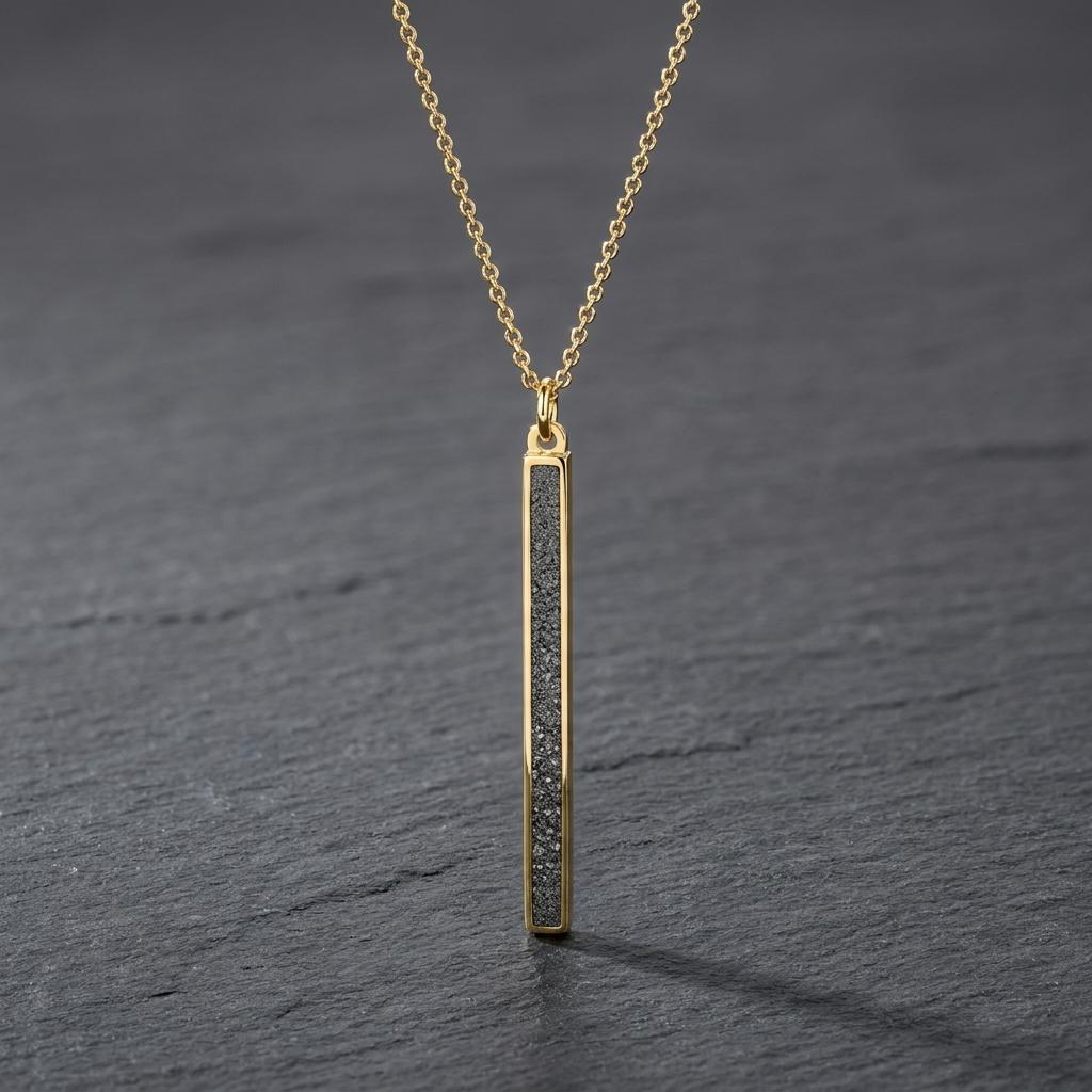 Sliced Raw Diamond Bar Necklace Sliced Raw Diamond Bar Necklace
