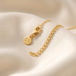 Sliced Raw Diamond Crescent Necklace 2