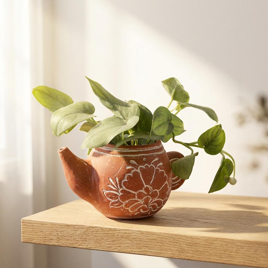 Teapot Terracotta Planter (1) Teapot Terracotta Planter (1)