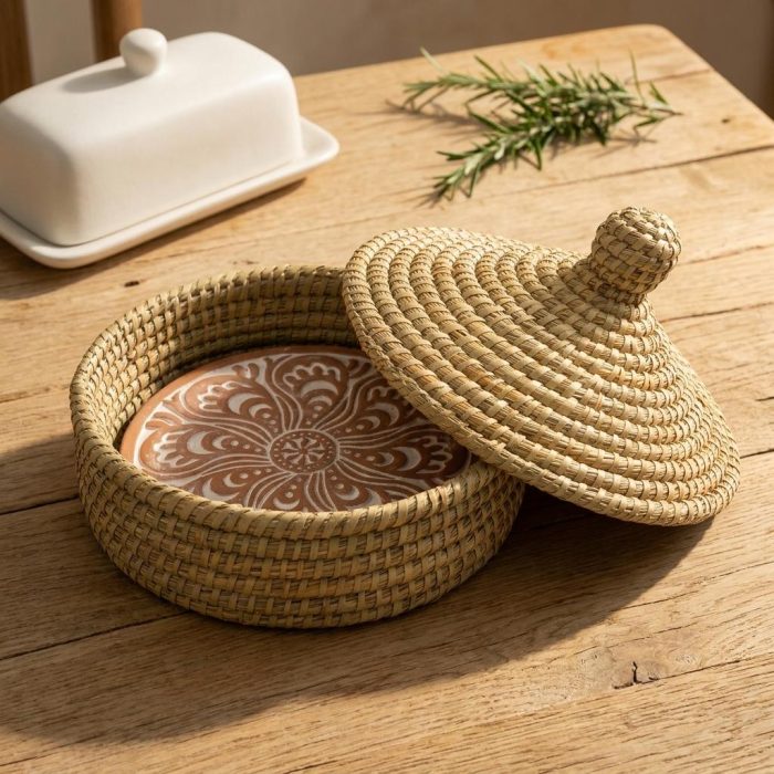 Traditional Bread Warming Set With Lid 2
