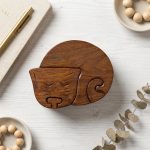Wooden Sleeping Cat Secret Storage Box (4)