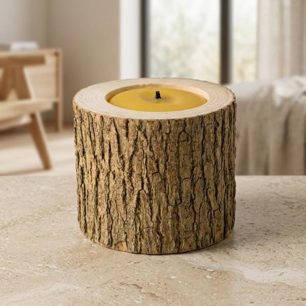 Woodland Tree Trunk Candle 1