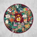 24 Hidden Holiday Traditions Round Jigsaw Puzzle 1