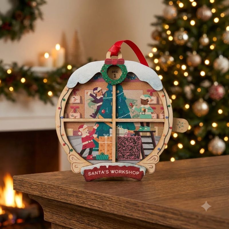 25-day Countdown To Christmas Qr Advent Ornament 1
